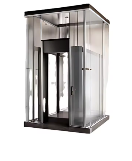 ELEVATOR 002    Villa Elevator Luxury Household Stainless Steel and Glass Elevator Stair Lift Factory Remote Control